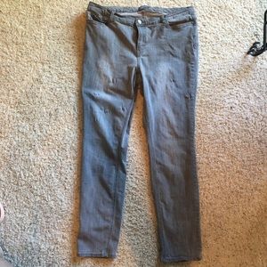 JunaRose Light Grey Skinny Stretch Jeans